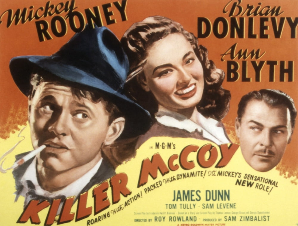 Killer McCoy Movie Masterprint Poster featuring Mickey Rooney, Ann Blyth, and Brian Donlevy.