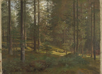 Wooded Landscape Poster Print by Hans Gude - serene nature artwork