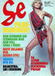 Britt Ekland magazine cover photo print featuring red plaid design