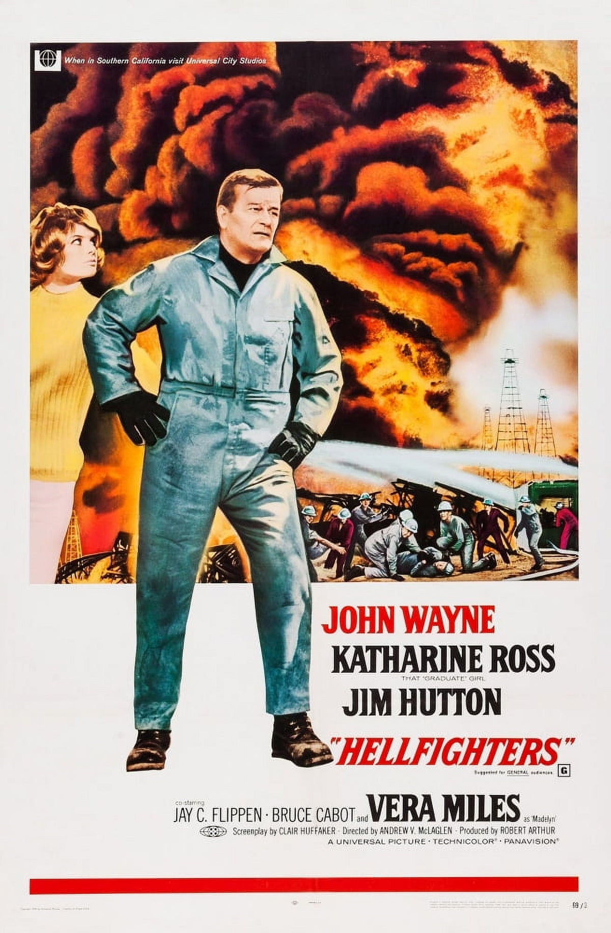 Hellfighters Movie Masterprint Poster featuring John Wayne and Katharine Ross