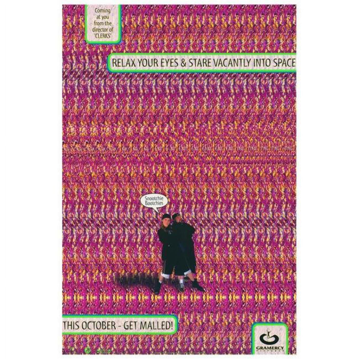 Mallrats Movie Poster Print in 27x40 size featuring vibrant colors and iconic 90s comedy design.