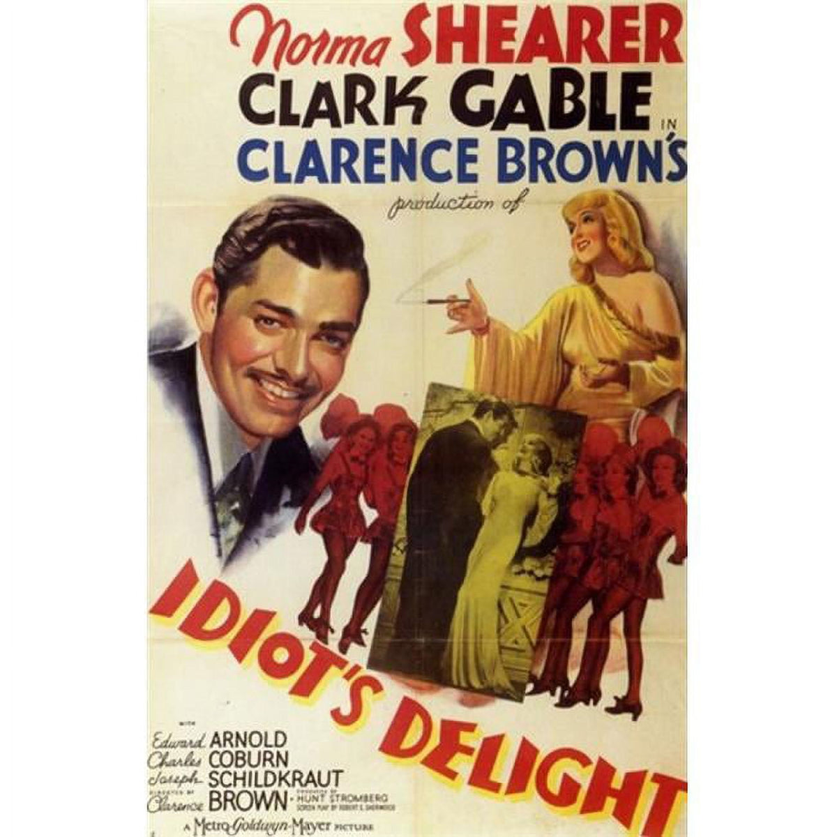 Idiot's Delight Movie Poster 11 x 17 print showcasing classic cinema art.