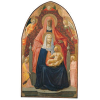 Madonna and Child with St. Anne Poster Print showcasing religious art.