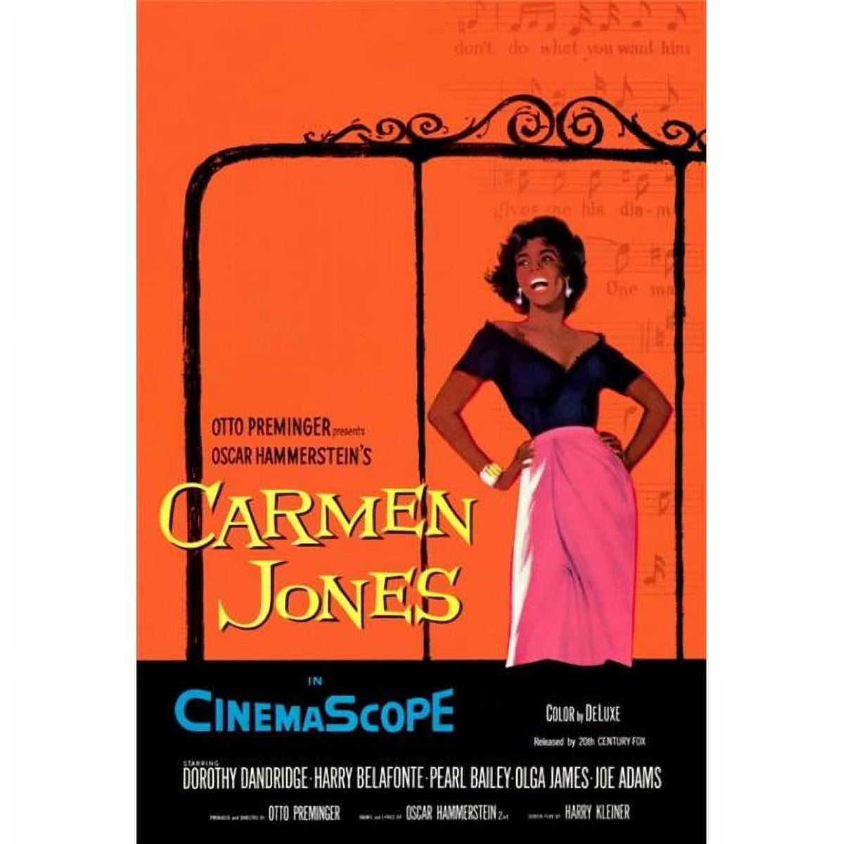 Carmen Jones Movie Poster Print 27x40 showcasing classic film art