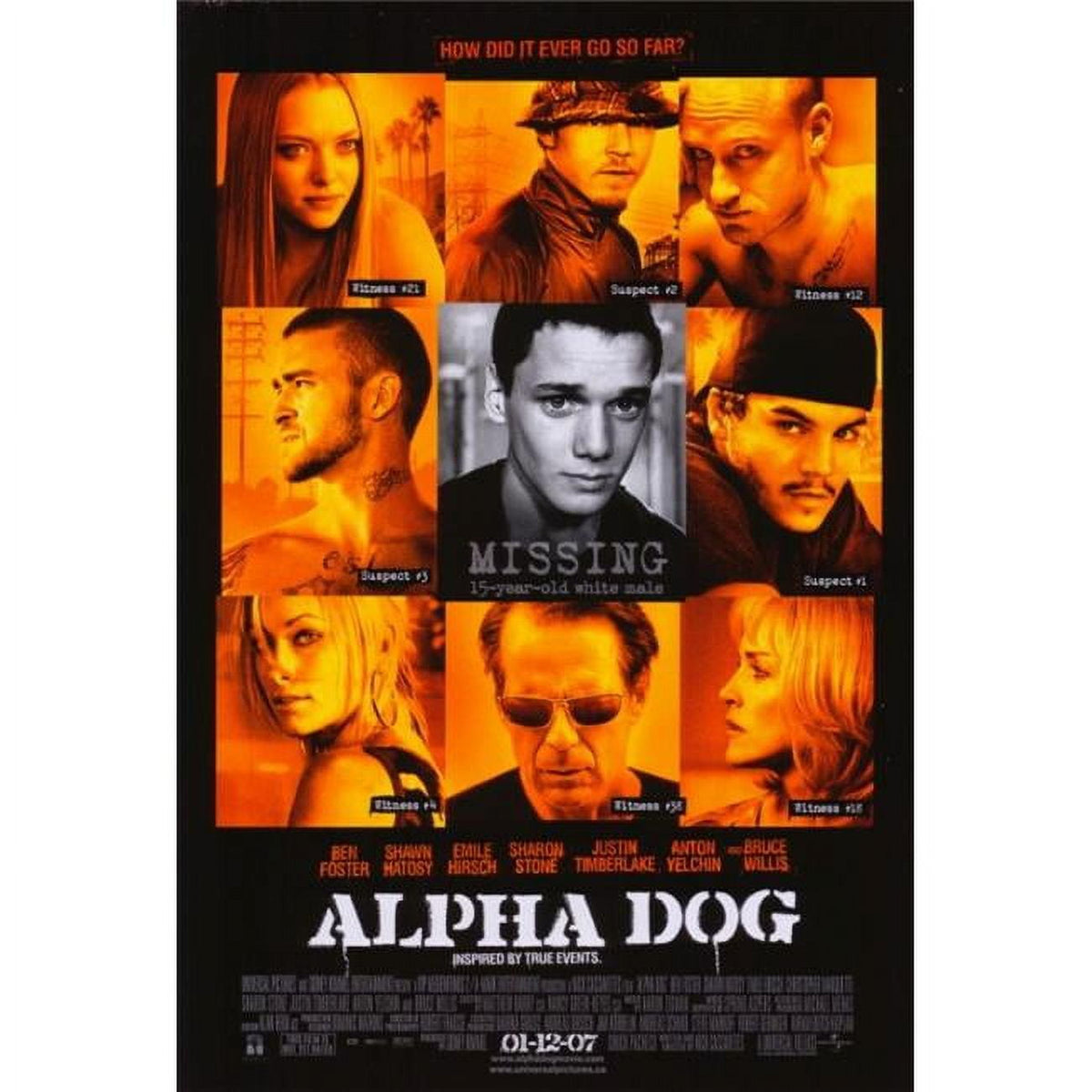 Alpha Dog movie poster 11x17 print showcasing vibrant imagery.