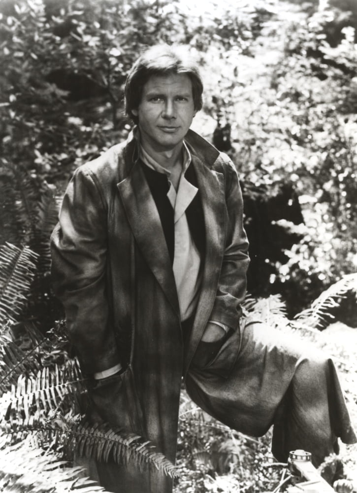Harrison Ford iconic photo print showcasing the legendary actor.