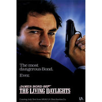 The Living Daylights movie poster 11x17 featuring iconic action imagery.