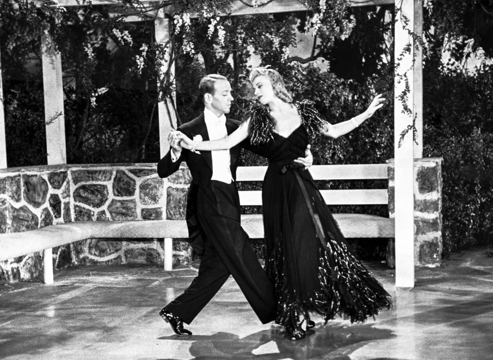 Fred Astaire and Ginger Rogers Dancing in Gazebo Photo Print