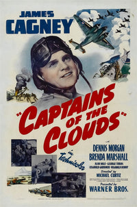 Captains of the Clouds movie poster print featuring James Cagney, 1942, available in multiple sizes.
