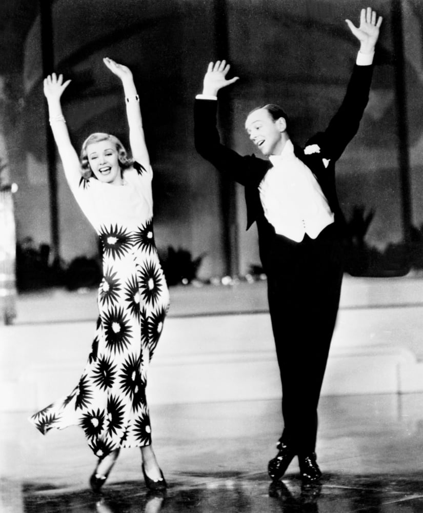 Shall We Dance photo poster print featuring Ginger Rogers and Fred Astaire from the 1937 film.