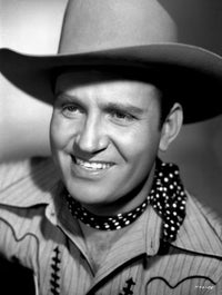 Gene Autry Grinning Portrait Photo Print, classic Americana art.