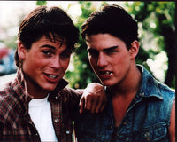 Rob Lowe and Tom Cruise on set of The Outsiders photo print