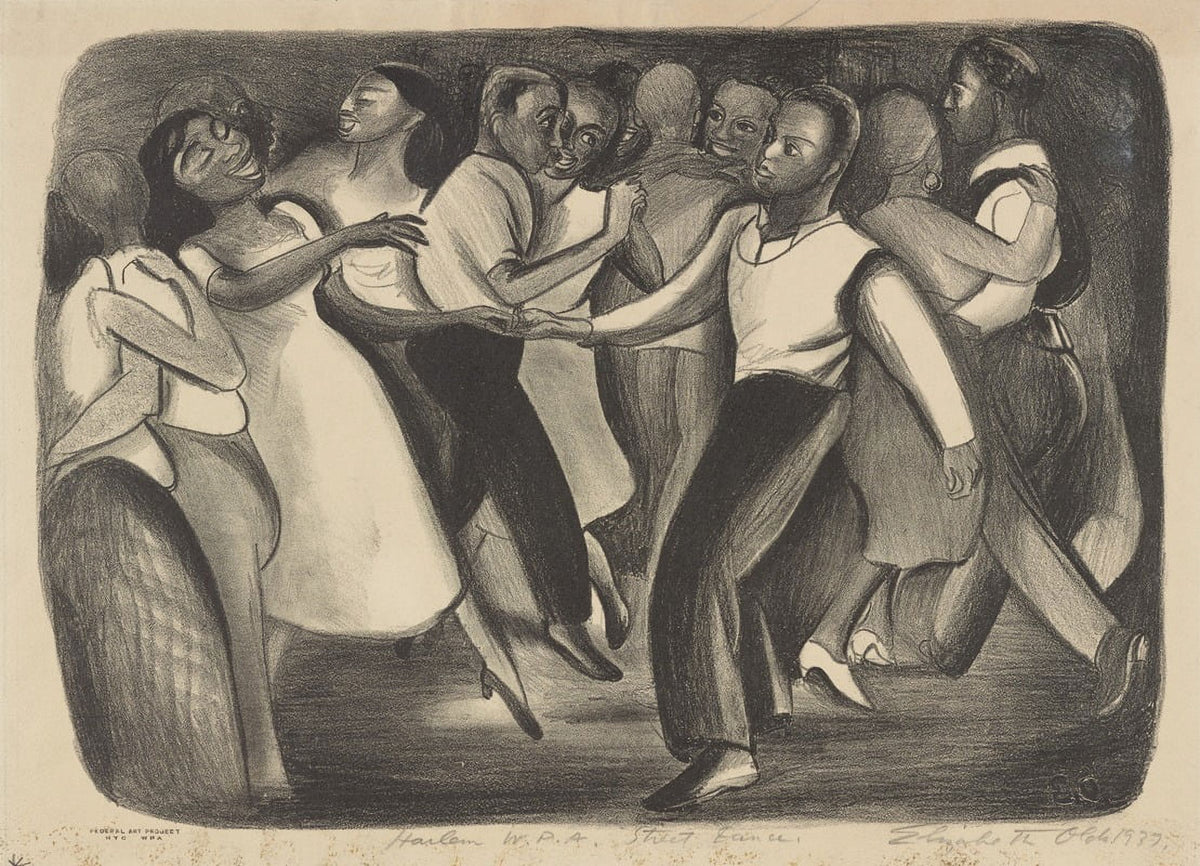 Harlem WPA Street Dance Poster Print by Elizabeth Olds - 18x24