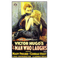 The Man Who Laughs movie poster print 27x40 inches featuring classic film art.