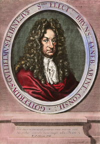 Portrait of Gottfried Wilhelm Leibniz, German philosopher poster print