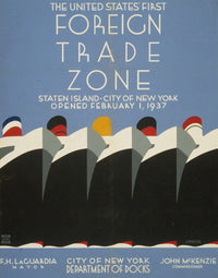 The United States First Foreign Trade Zone Poster Print by Jack Rivolta