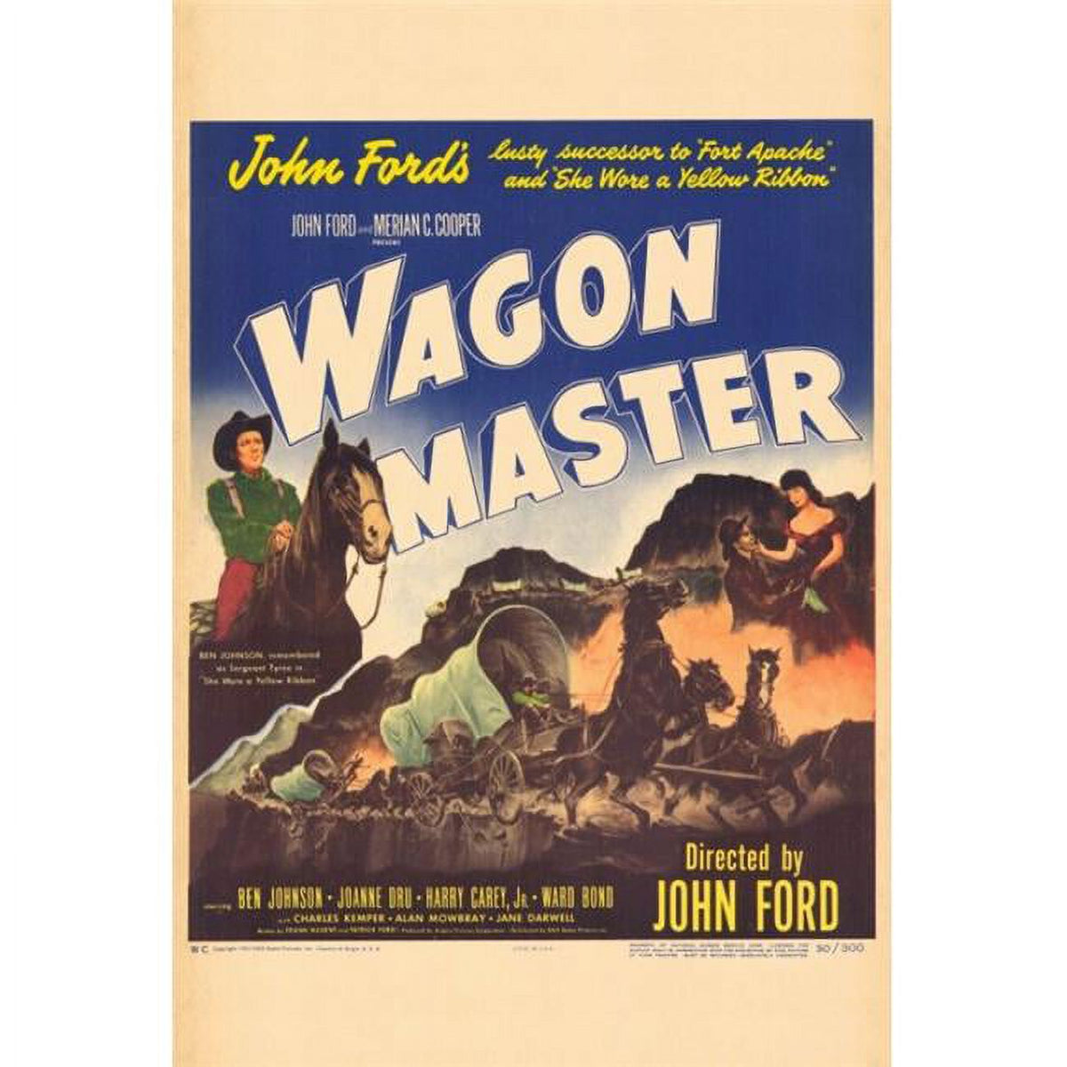 Wagon Master Movie Poster Print (27x40) showcasing classic film art.
