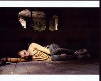 Ewan McGregor laying on the floor in Trainspotting photo print.