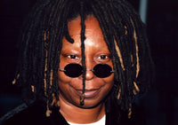 Close-up photo print of Whoopi Goldberg in sunglasses