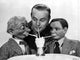 Edgar Bergen with puppets photo print showcasing classic entertainment.