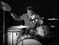 Gene Krupa playing the drums photo print