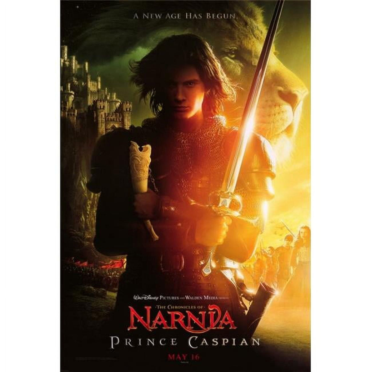 Prince Caspian Movie Poster Print featuring characters from The Chronicles of Narnia.