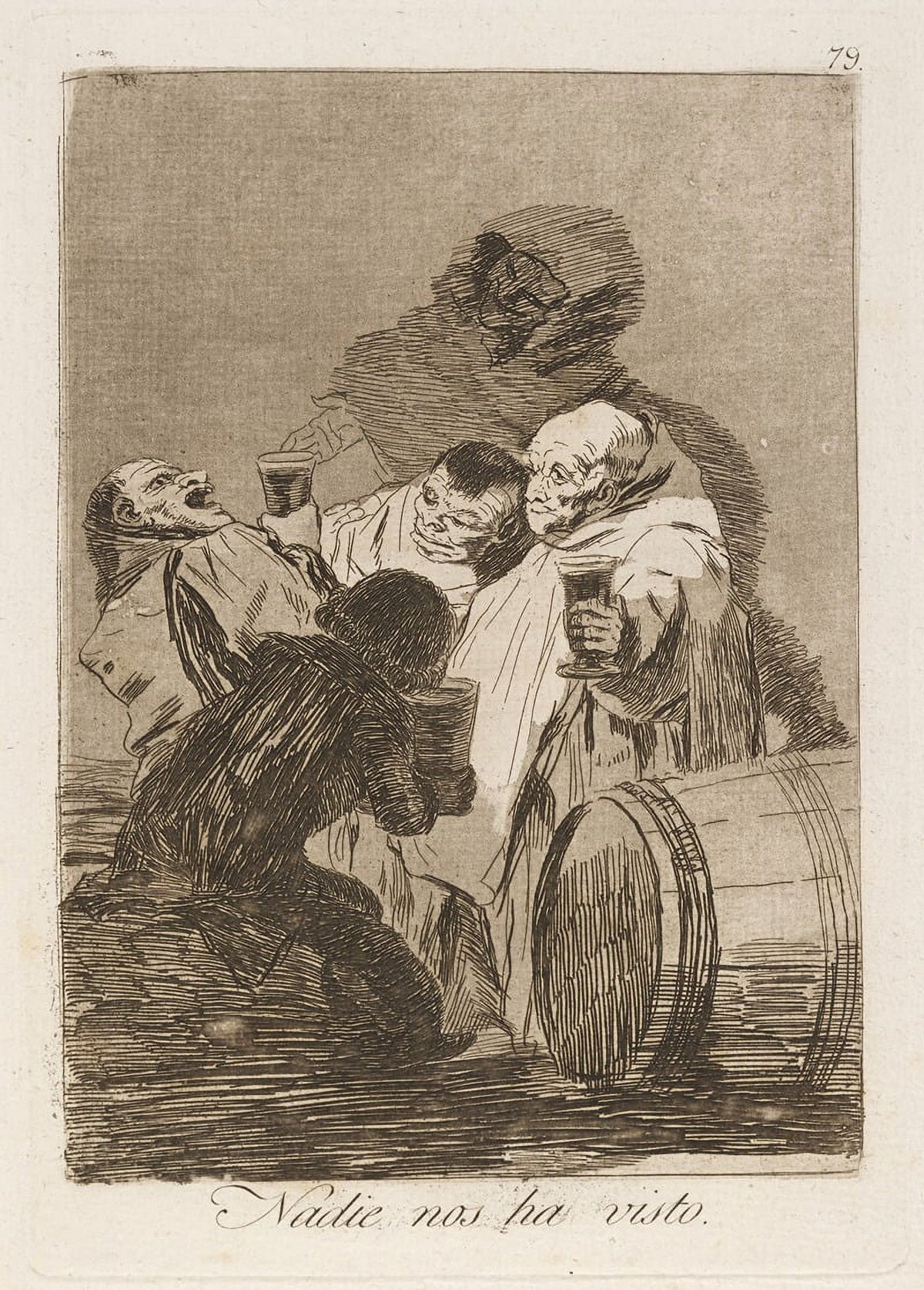 Nadie Nos Ha Visto (No One Has Seen Us) Poster Print by Francisco de Goya