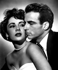 A Place In The Sun movie poster print featuring Elizabeth Taylor and Montgomery Clift.