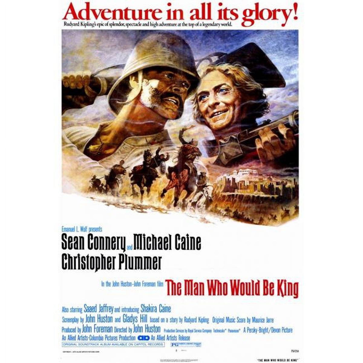 The Man Who Would Be King movie poster print in 27x40 size.