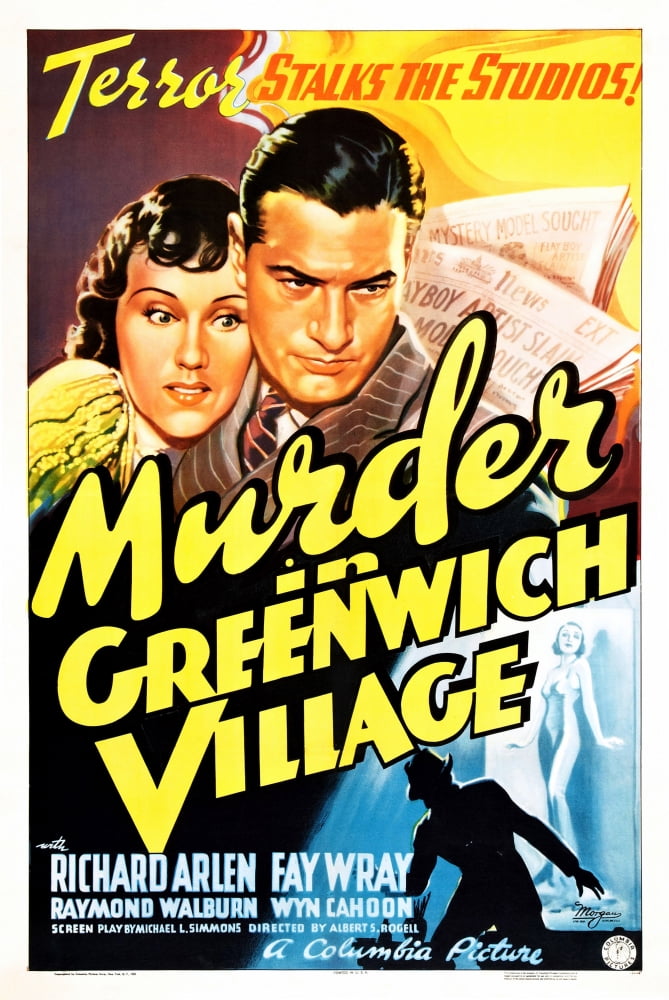 Murder In Greenwich Village movie masterprint poster featuring Fay Wray and Richard Arlen