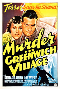 Murder In Greenwich Village movie masterprint poster featuring Fay Wray and Richard Arlen