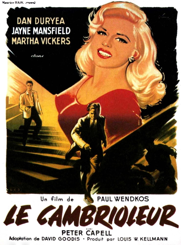 The Burglar Movie Masterprint Poster (1957) featuring Jayne Mansfield