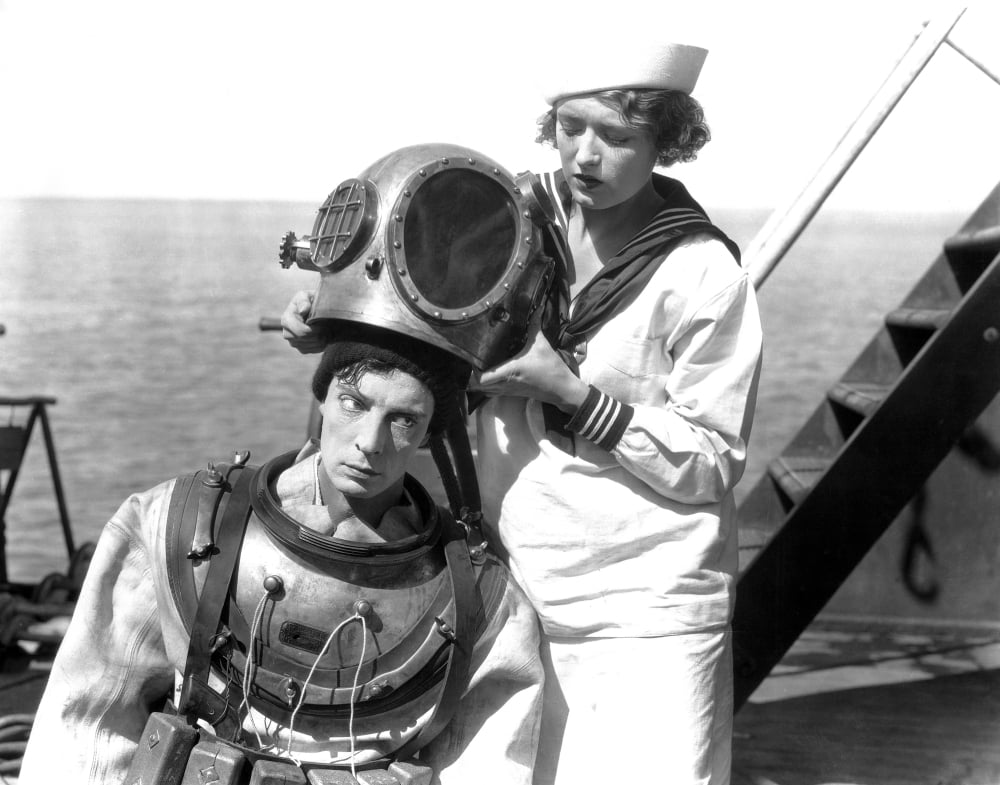 The Navigator photo print featuring Buster Keaton and Kathryn McGuire from the 1924 film.