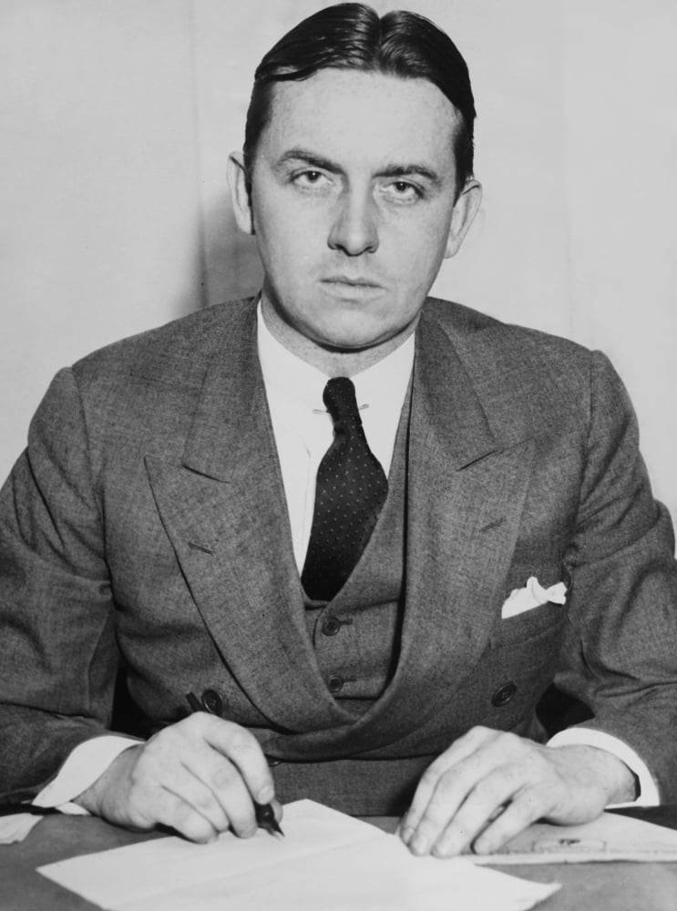 Eliot Ness Portrait Poster Print showcasing a legendary figure from the prohibition era.