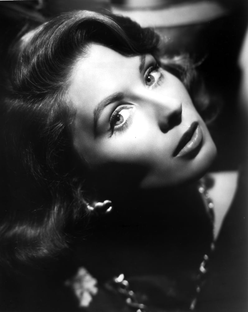 Suzy Parker wearing a blouse with necklace photo print