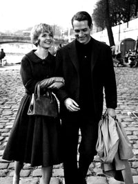 Film still of Paul Newman and Joanne Woodward in Paris Blues photo print.