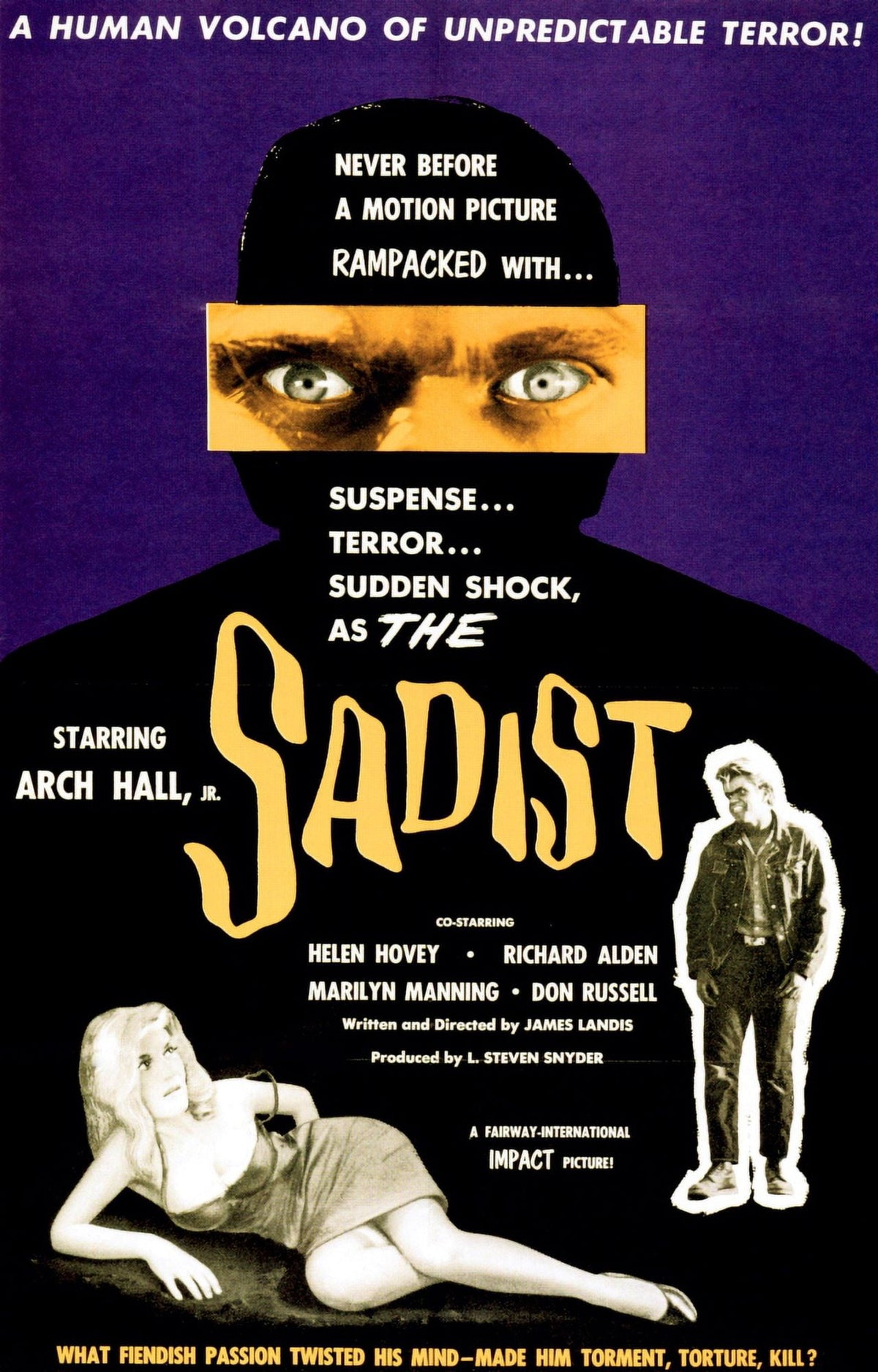 The Sadist movie poster masterprint featuring Arch Hall Jr.