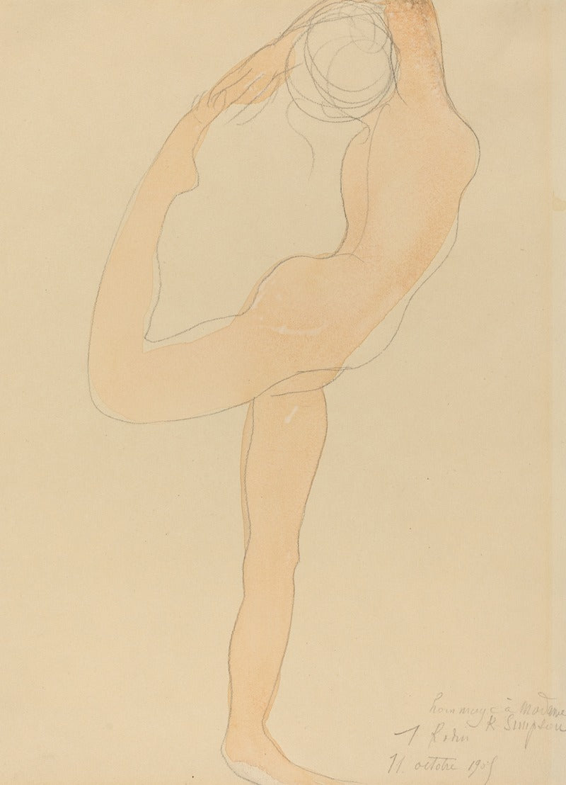 Dancing Figure Poster Print by Auguste Rodin showcasing elegance and movement.