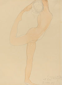 Dancing Figure Poster Print by Auguste Rodin showcasing elegance and movement.