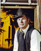 Wayne Rogers formal portrait photo print in hat and suit.