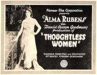 Thoughtless Women on Left movie poster featuring Alma Rubens from 1920