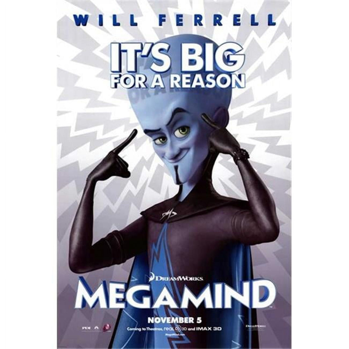 Megamind Style A Movie Poster - 11x17 vibrant design