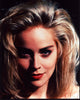 Sharon Stone close-up photo print showcasing tousled hair.