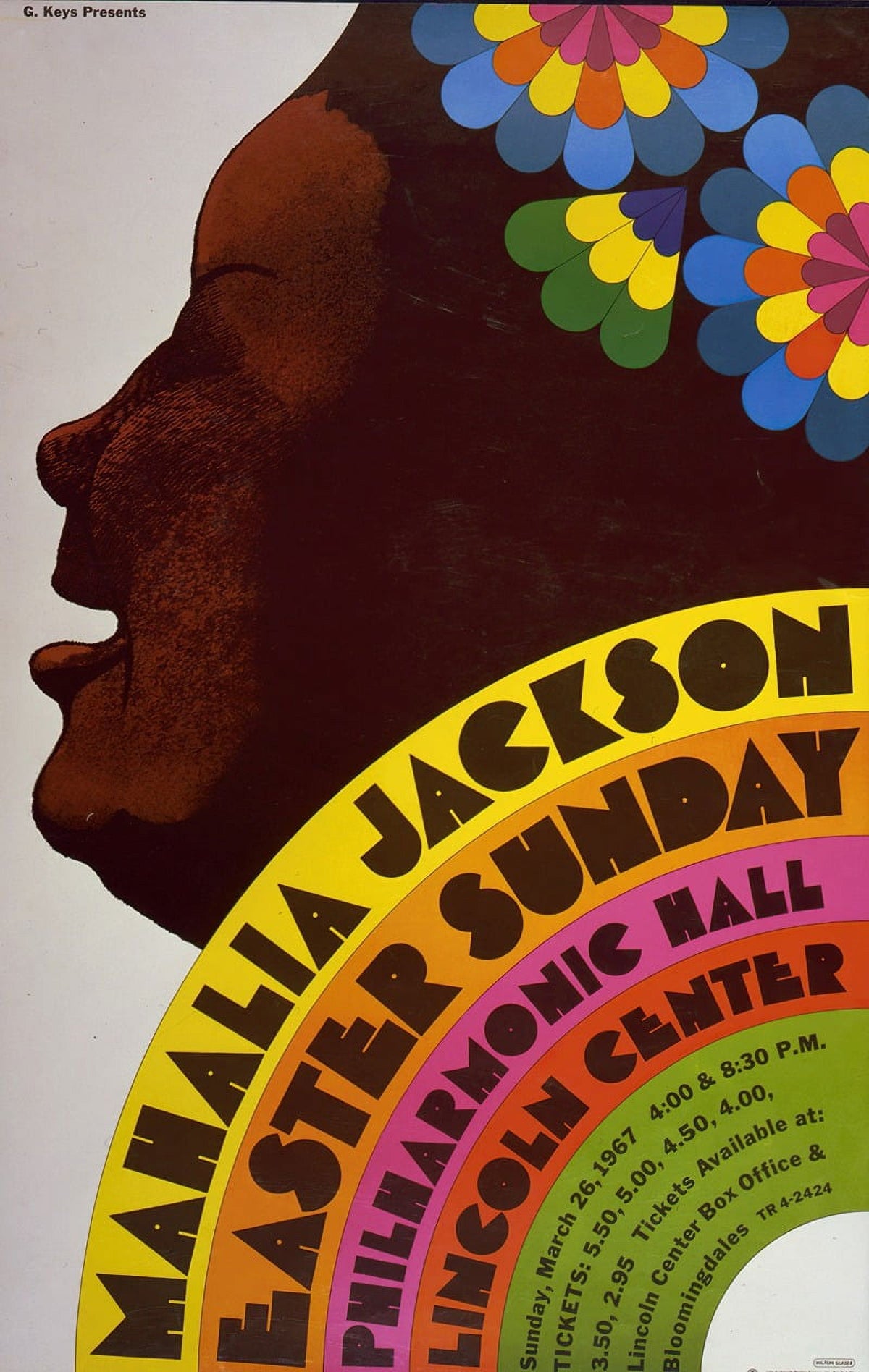 Easter Sunday poster print featuring Mahalia Jackson by Milton Glaser.