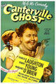 The Canterville Ghost 1944 movie poster featuring Margaret O'Brien, Charles Laughton, and Robert Young.