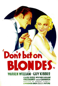 Don't Bet on Blondes 1935 movie masterprint poster featuring Warren William and Claire Dodd.