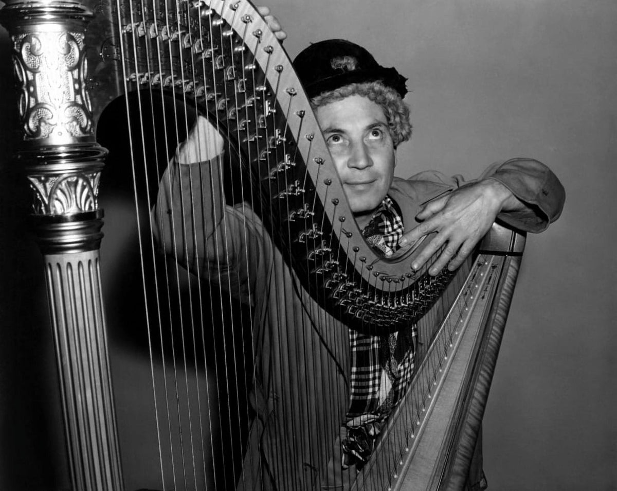 Harpo Marx 1941 Photo Poster Print showcasing classic comedy art.