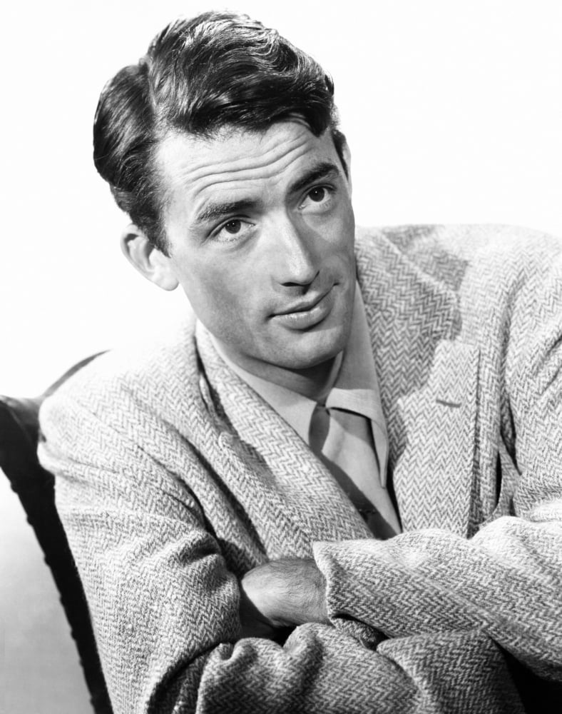 Gregory Peck 1943 photo print, classic Hollywood art.