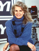 Candice Bergen portrait photo print in blue sweater, 8 x 10 size.