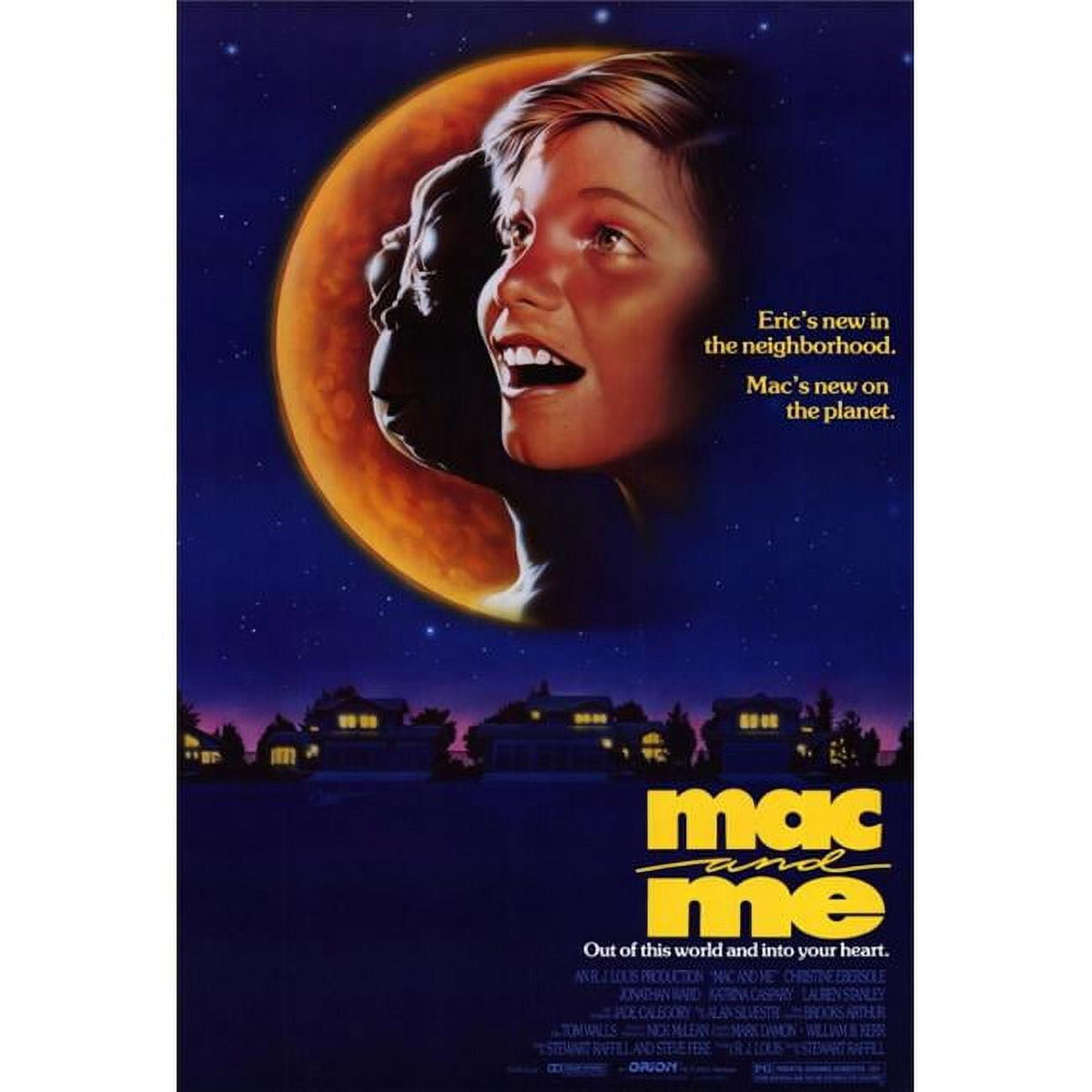 Mac and Me Movie Poster Print 27x40 showcasing vibrant colors and iconic imagery.